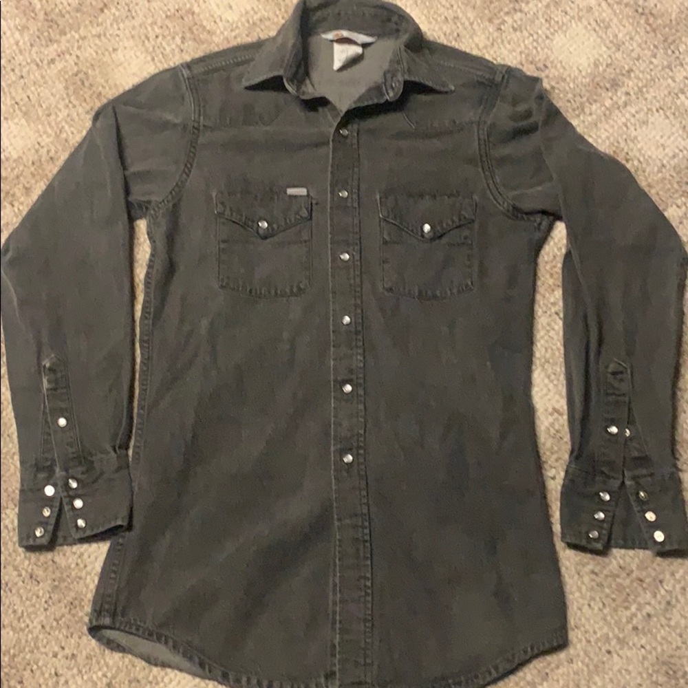 Women’s Carhartt button denim Charcoal work-shirt